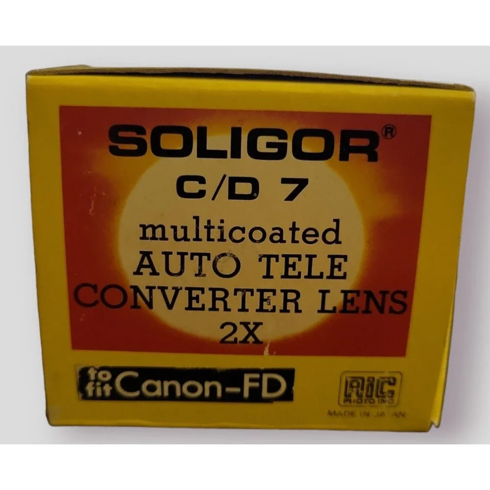 Soligor Auto Tele Converter Lens - 2X - C/D 7 - Fits Cannon-FD - w/Box- Untested